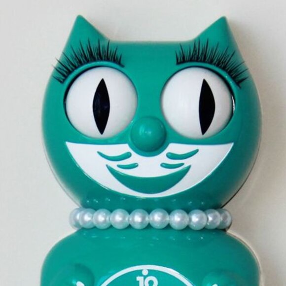 LAST One! Emerald Green Lady KIT-CAT CLOCK KAT KLOCK - Picture 7 of 7